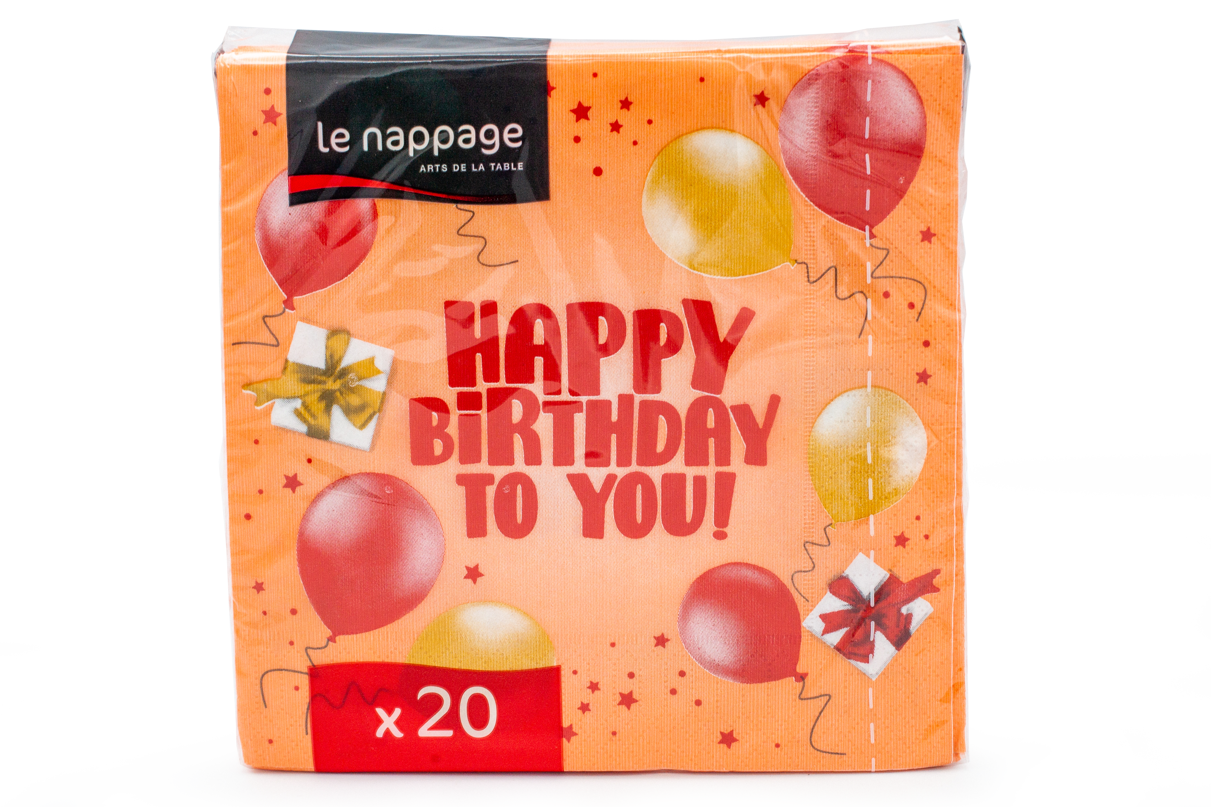 20 tovaglioli 33x33 3 veli Happy Birthday