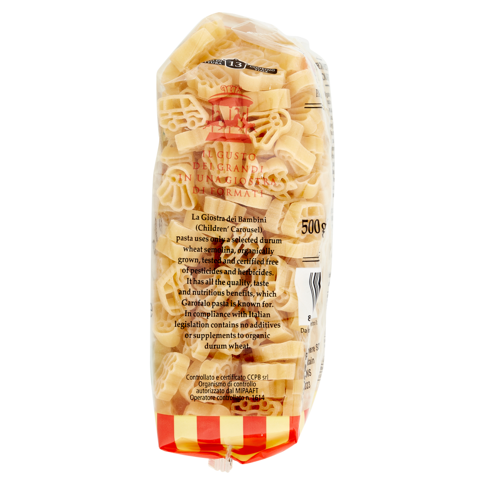 Garofalo La Giostra Dei Bambini Pazzielle No. 2-33 Pasta di Semola Biologica di Grano Duro 500 g