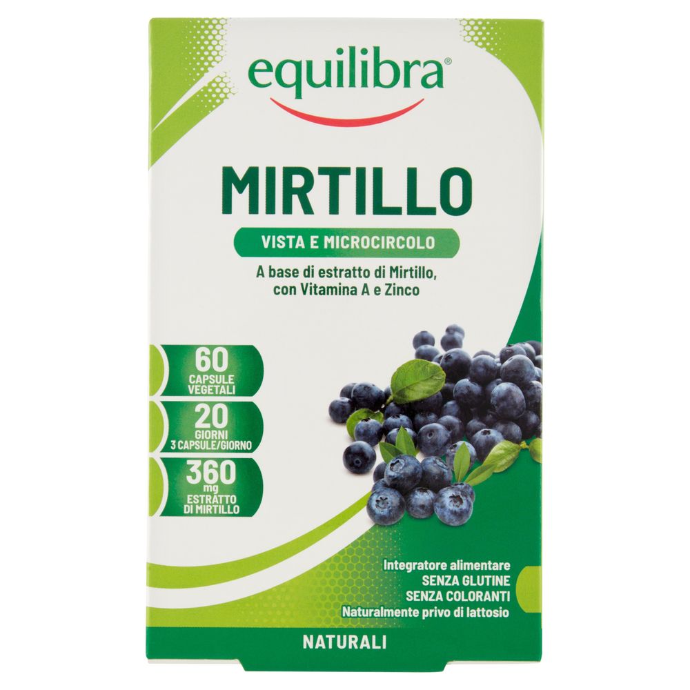 Equilibra Mirtillo Vista e Microcircolo 60 Capsule Vegetali 26 g