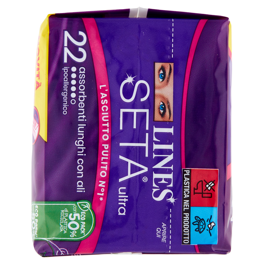 Lines Seta ultra lungo con ali 22 pz