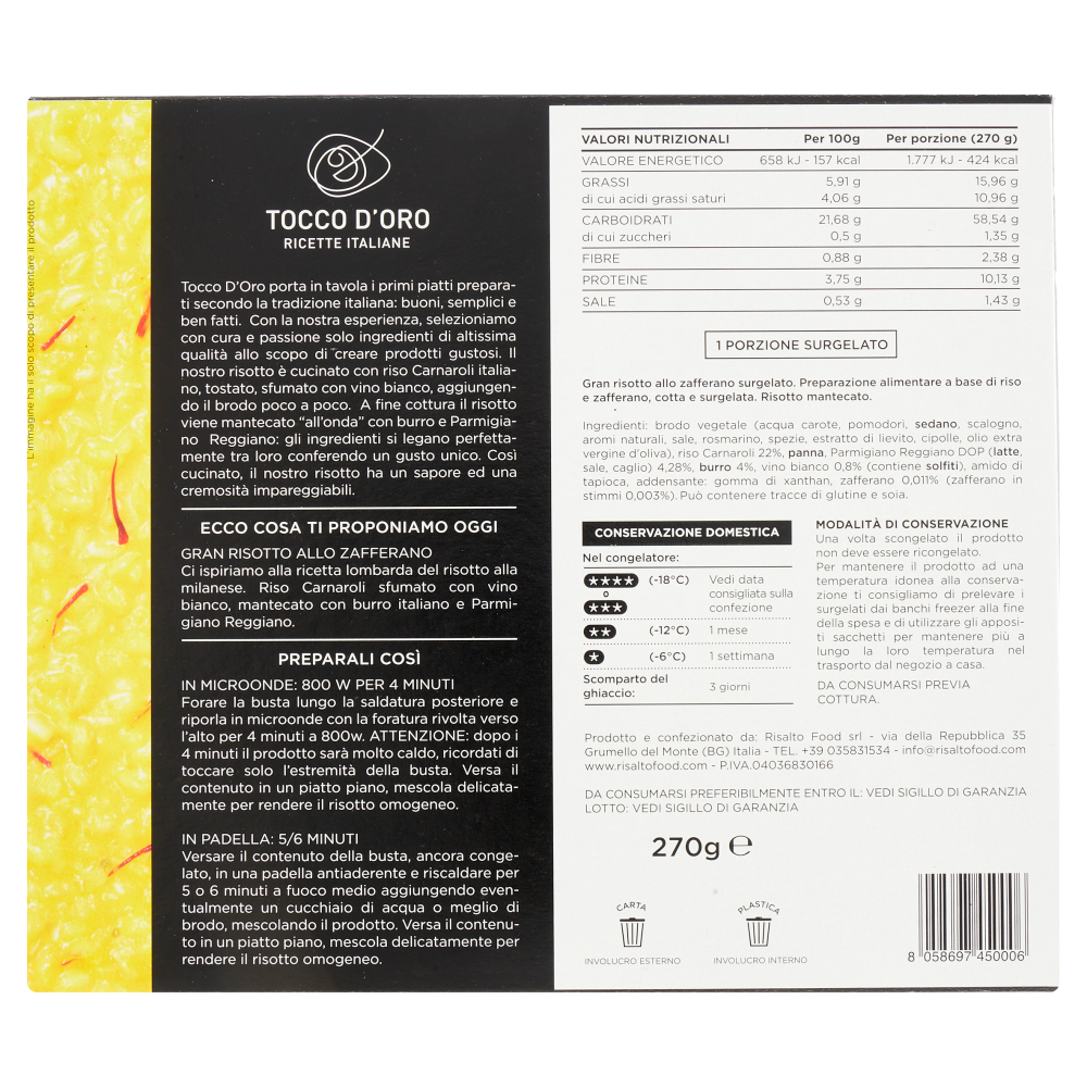 Tocco D'Oro Gran Risotto allo zafferano 270 g