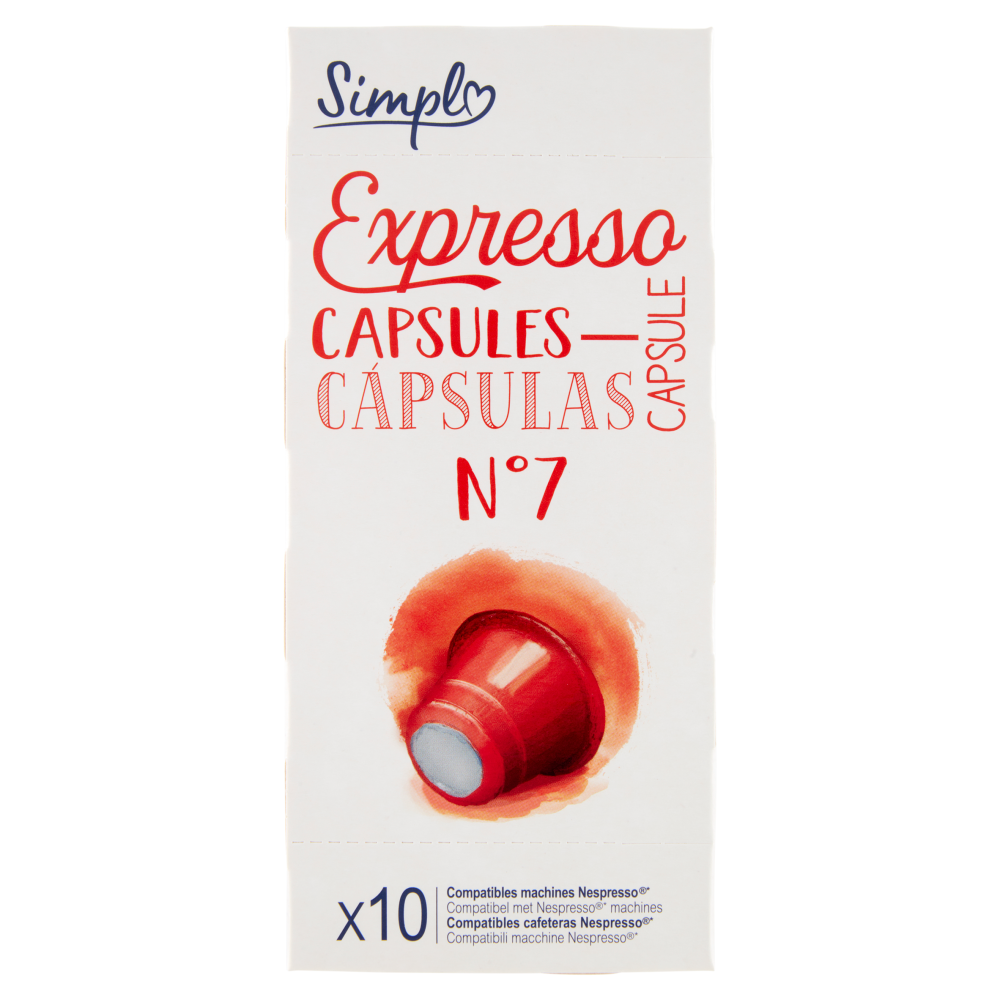 Simpl Expresso Capsule N°7 Compatibili macchine Nespresso* 10 capsule 50 g