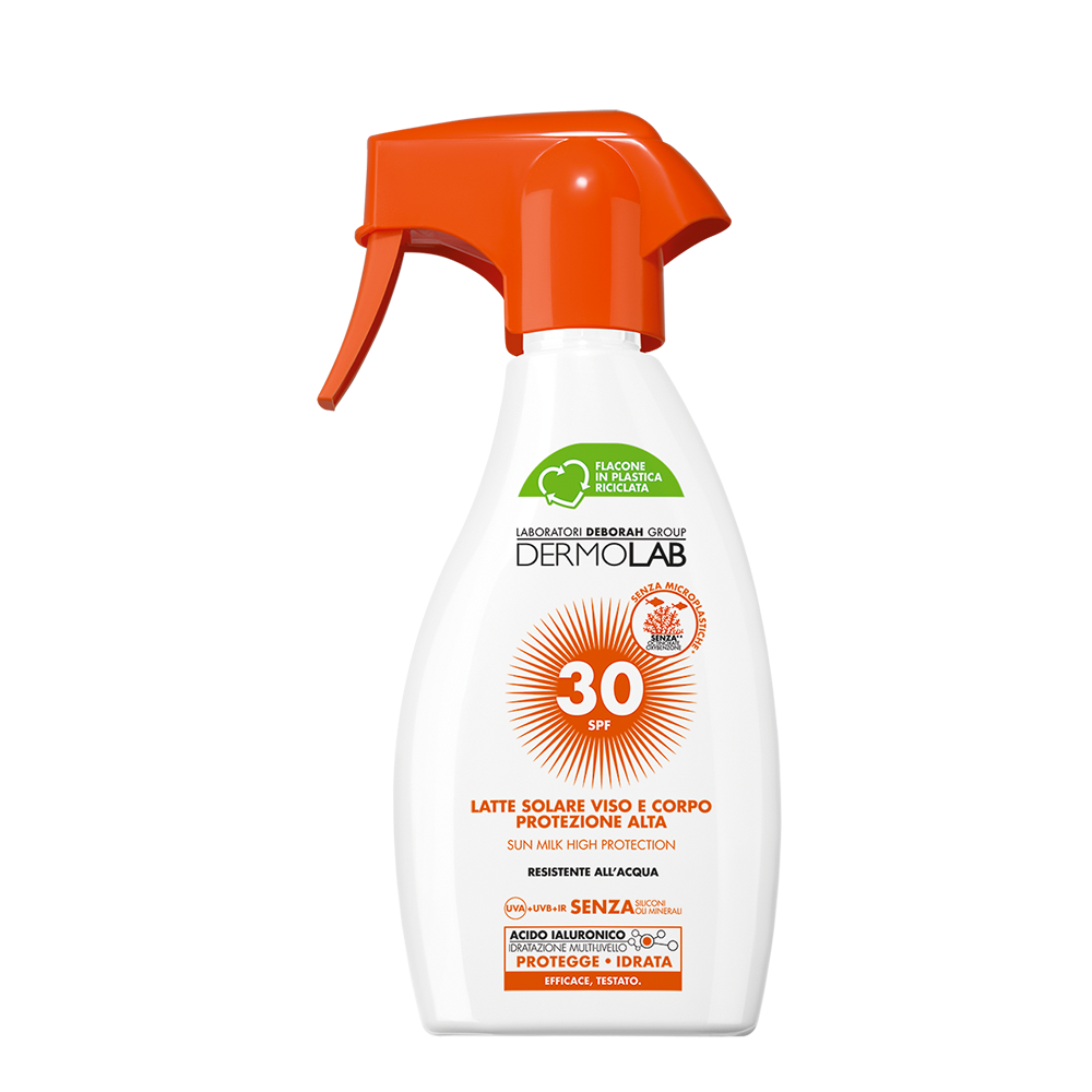 Dermolab Latte solare viso e corpo protezione alta SPF 30 250ml