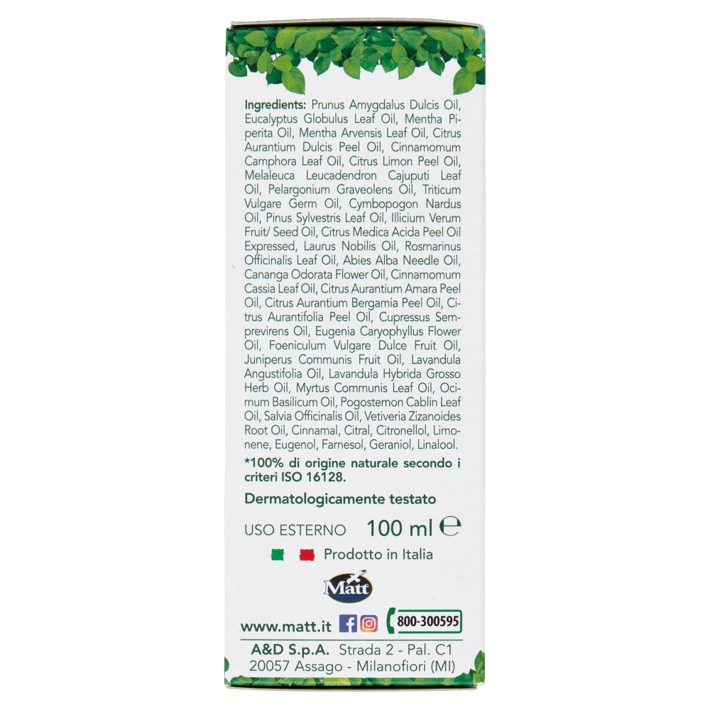 Matt olio 31 Erbe Balsamico Energizzante Corpo 100 ml