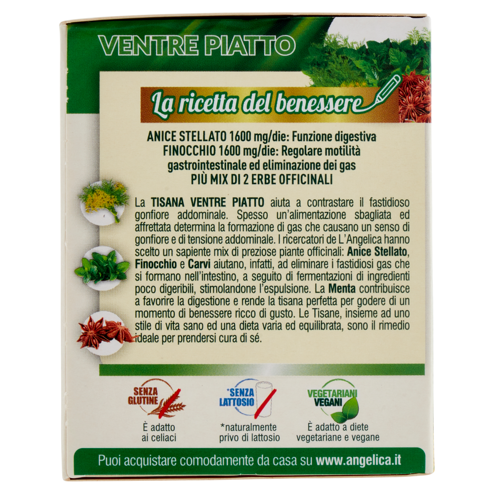 L'Angelica Le Tisane Nutraceutica Ventre Piatto 20 Filtri 40 g