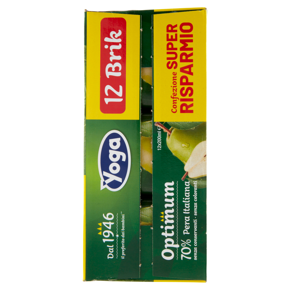 Yoga Optimum 70% Pera Italiana 12 x 200 ml