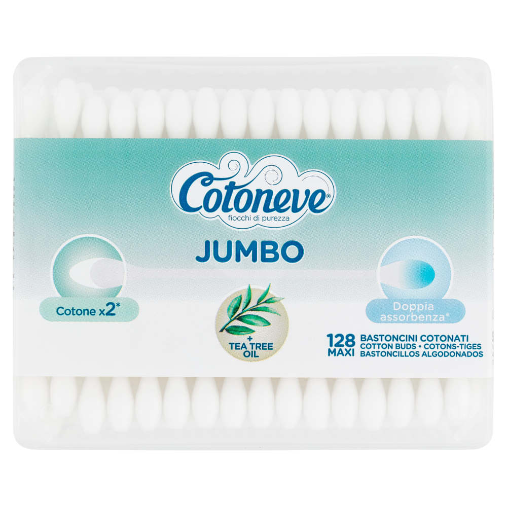 Cotoneve Jumbo Maxi Bastoncini Cotonati 128 pz