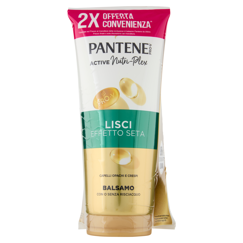 Pantene Pro-V Lisci Effetto Seta Balsamo Active Nutri-Plex 2 x 200 ml