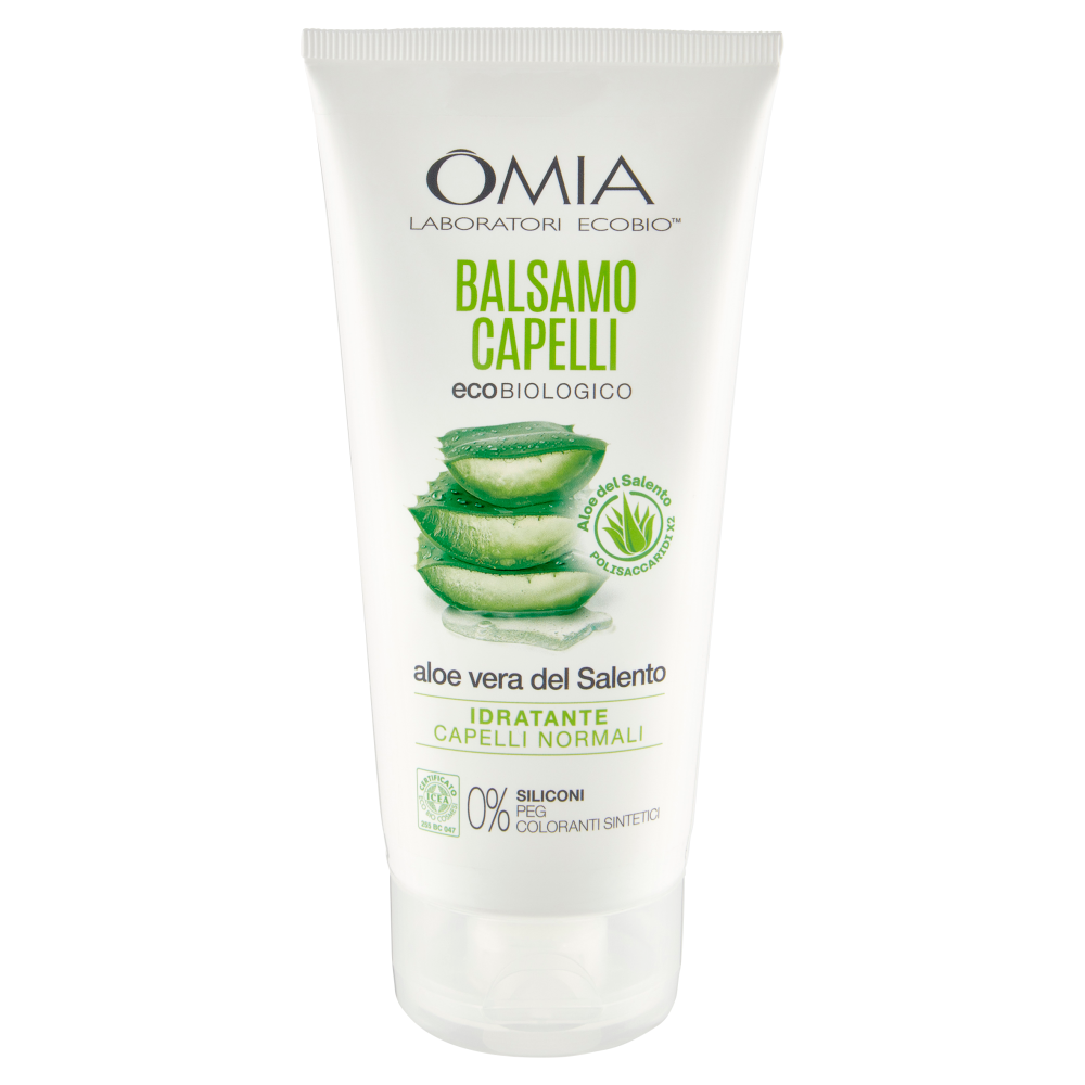 Omia Laboratori Ecobio Balsamo Capelli ecobiologico aloe vera del Salento Idratante 180 ml