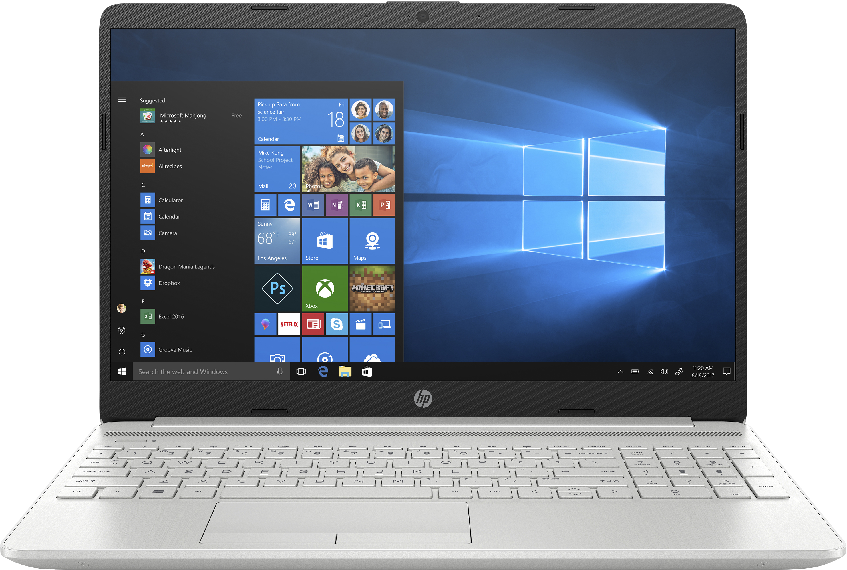 HP 15-dw1020nl Intel® Core™ i7 i7-10510U Computer portatile 39,6 cm (15.6") Full HD 8 GB DDR4-SDRAM 1,13 TB HDD+SSD NVIDIA® GeForce® MX130 Wi-Fi 5 (802.11ac) Windows 10 Home Argento