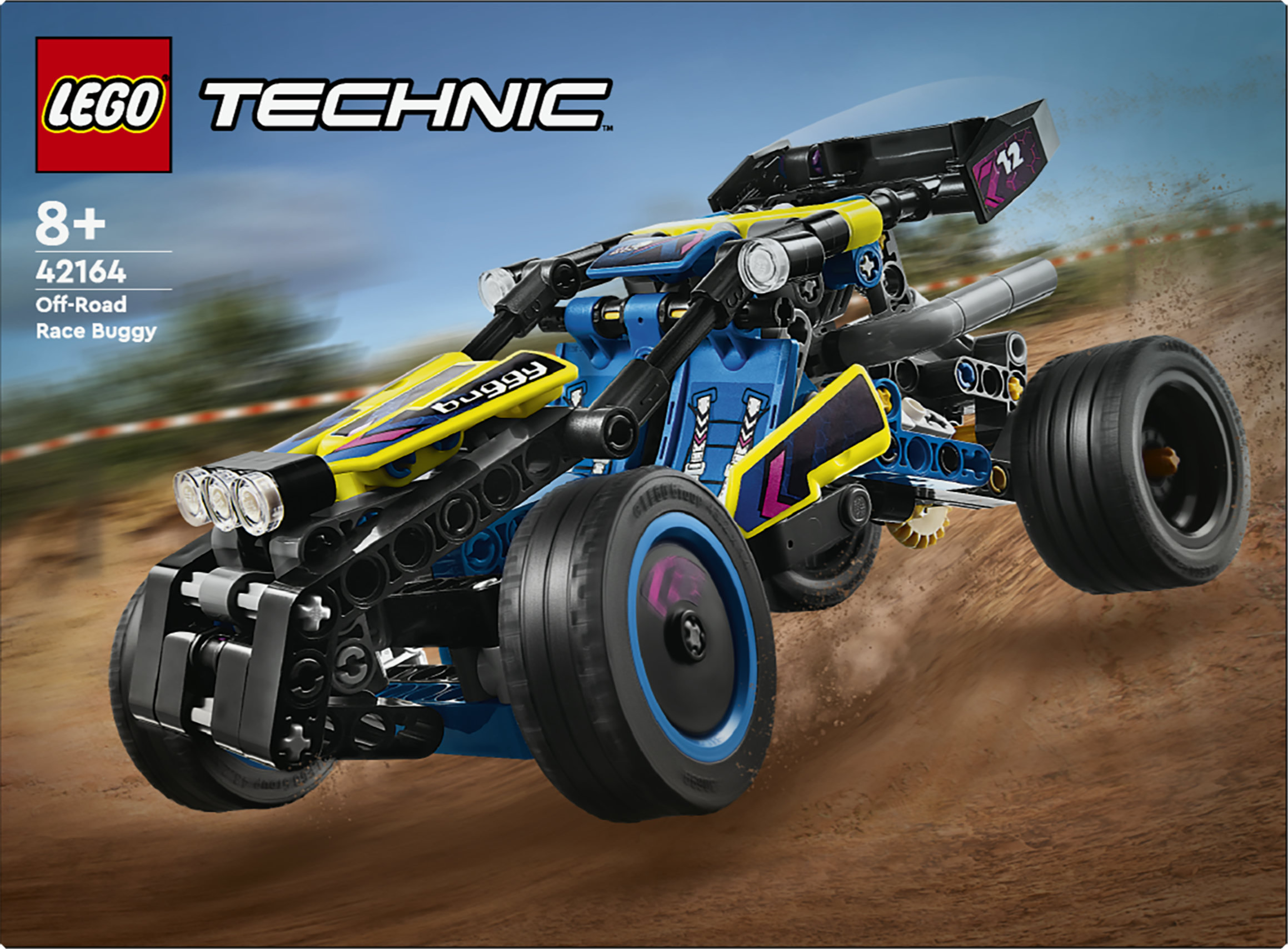 LEGO Technic 42164 Buggy da Corsa, Macchina Giocattolo per Bambini da 8 Anni in su, Regalo Amanti Modellini di Auto da Gara