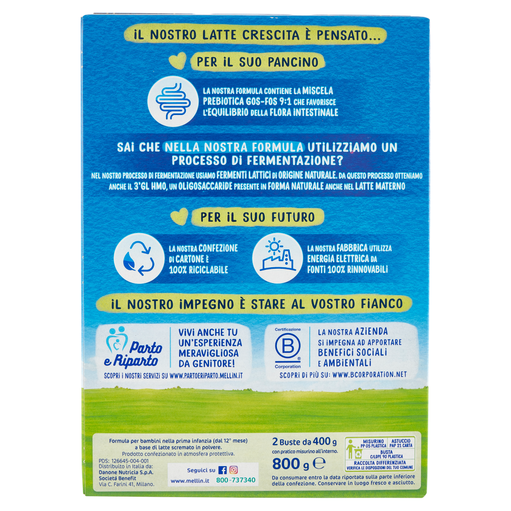 Mellin Latte Crescita 3 2 X 400 G Carrefour