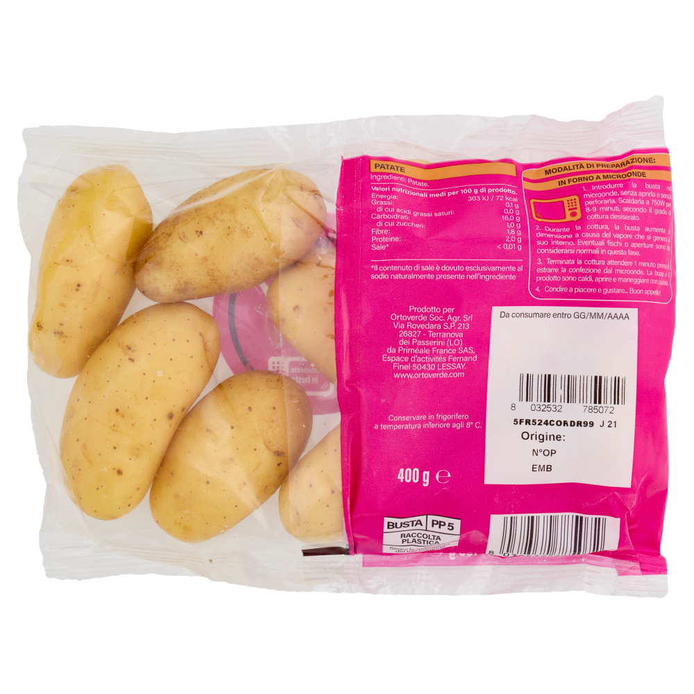 Ortoverde Micro Chef Patate 400 g