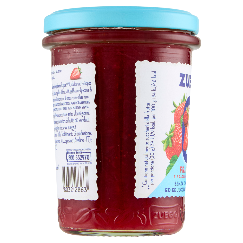 Zuegg Zero Zuccheri Aggiunti* Fragole e Fragoline di Bosco 220 g