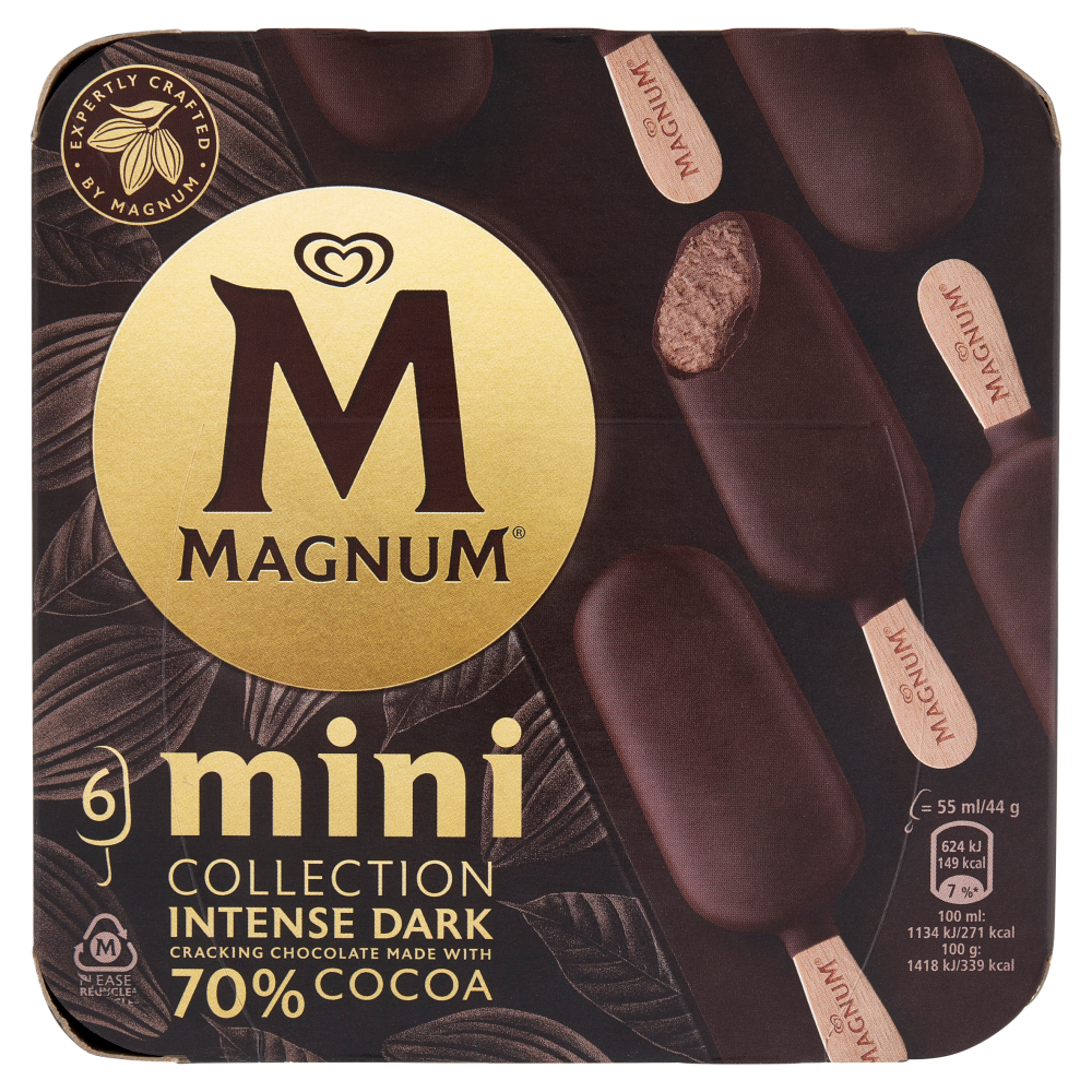 Magnum mini Collection Intense Dark 6 Gelati 264 g