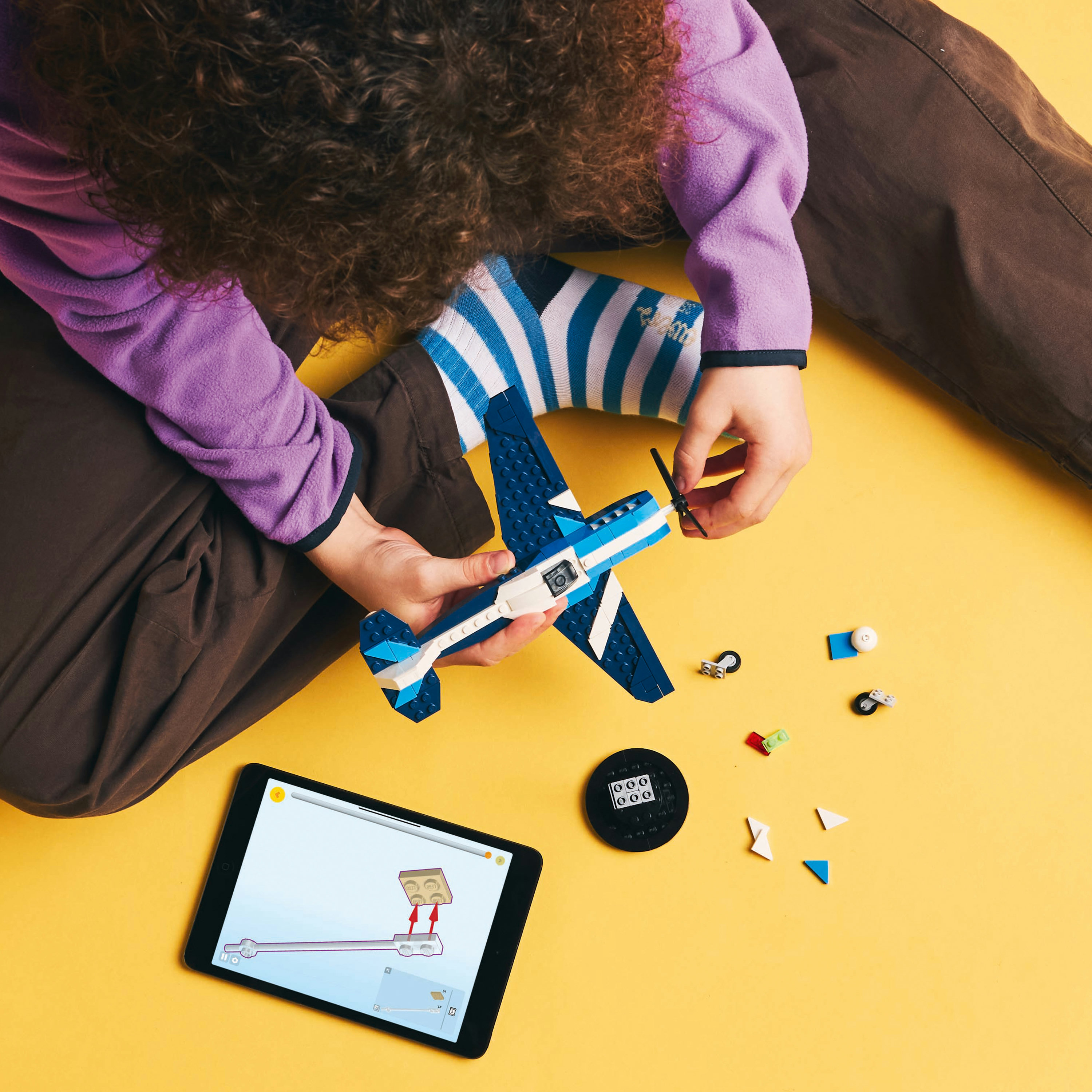 LEGO Creator 3 in 1 31160 Velivolo: Aereo da Competizione, Aeroplano Giocattolo Trasformabile in Elicottero e Jet, Bambini 7+