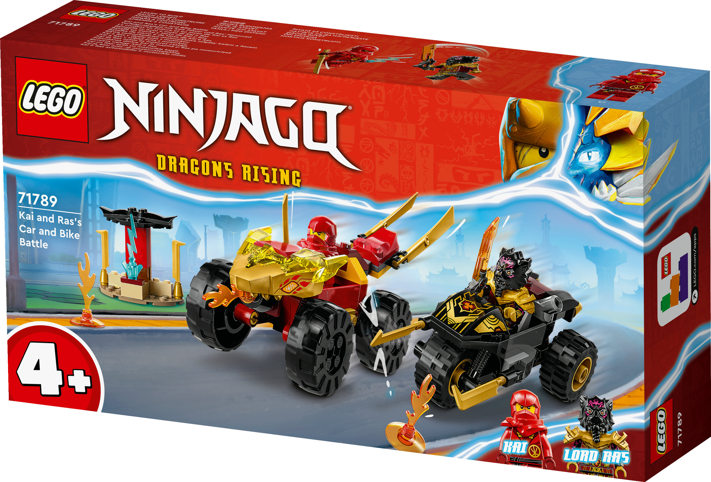 LEGO NINJAGO Battaglia su auto e moto di Kai e Ras
