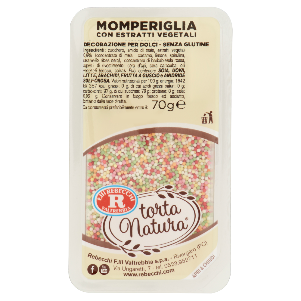 F.lli Rebecchi Valtrebbia torta Natura Momperiglia con Estratti Vegetali 70 g