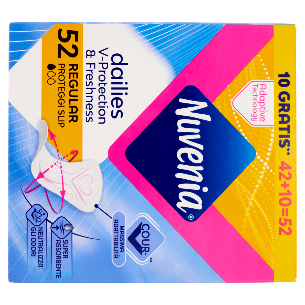 Nuvenia dailies V-Protection & Freshness Regular Proteggi Slip 52 pz