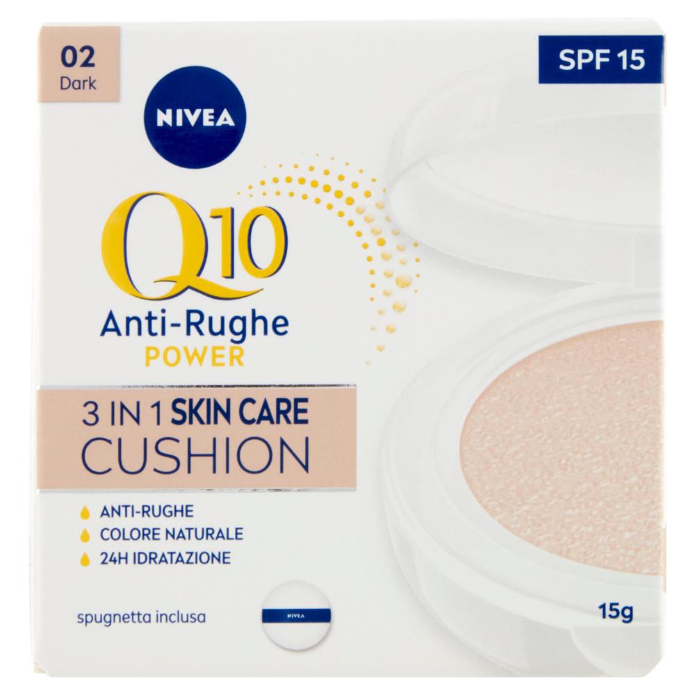 Nivea Q10 Power Anti-Rughe 3in1 Skin Care Cushion 02 Dark 15 g