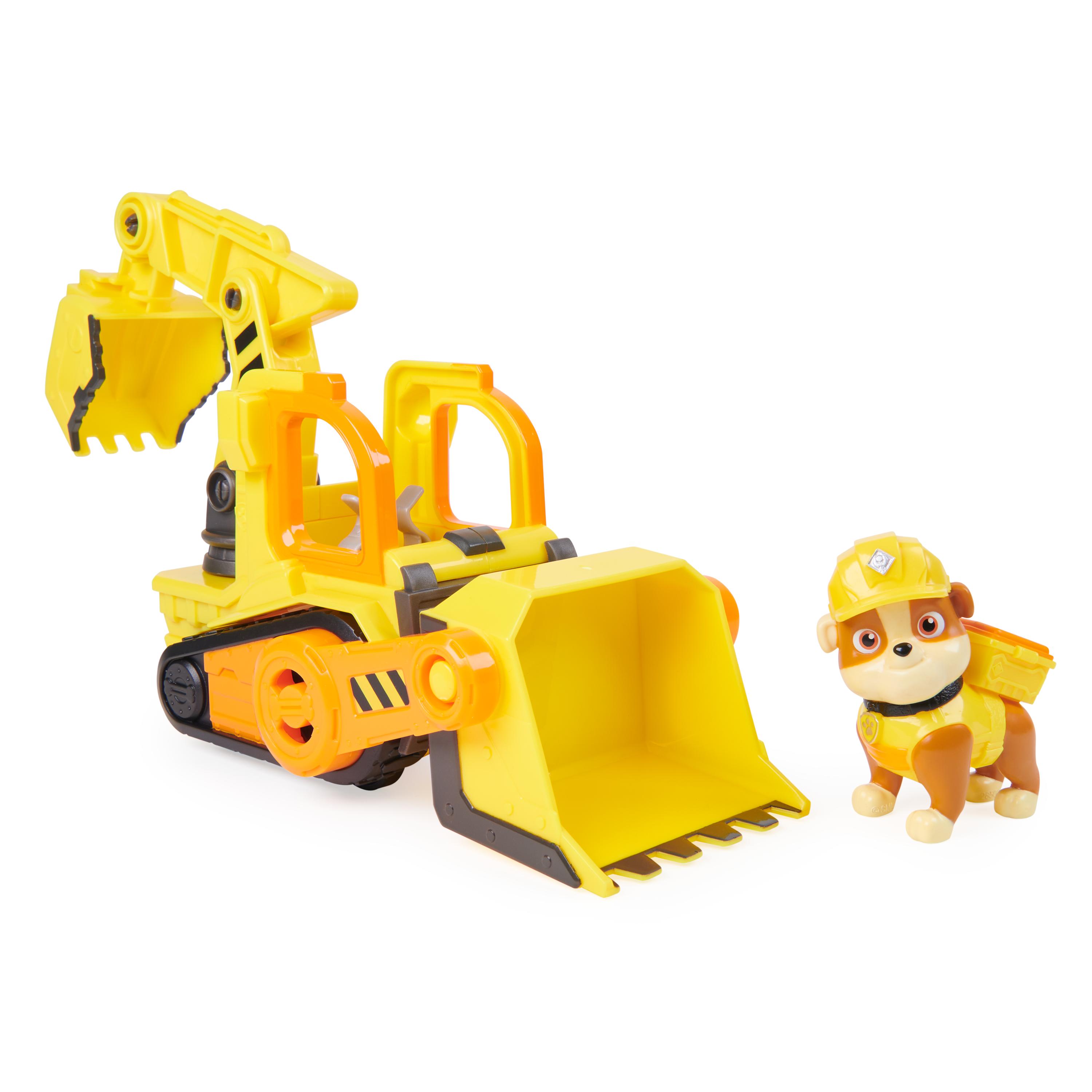 Rubble & Crew , camion giocattolo Charger's Crane Grabber con parti mobili e action figure da collezione, giocattoli per bambini dai 3 anni in su