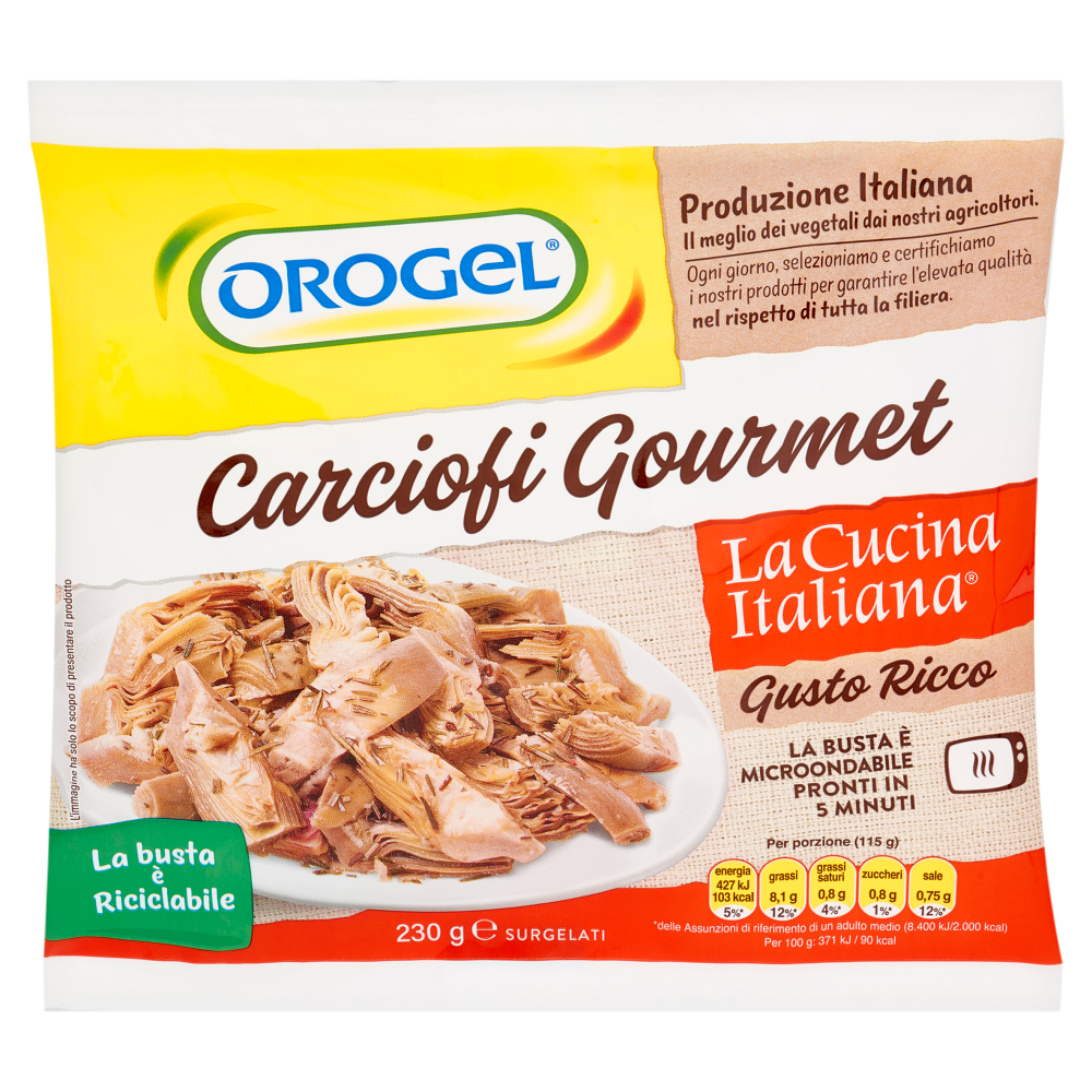 Orogel La Cucina Italiana Carciofi Gourmet Surgelati 230 g