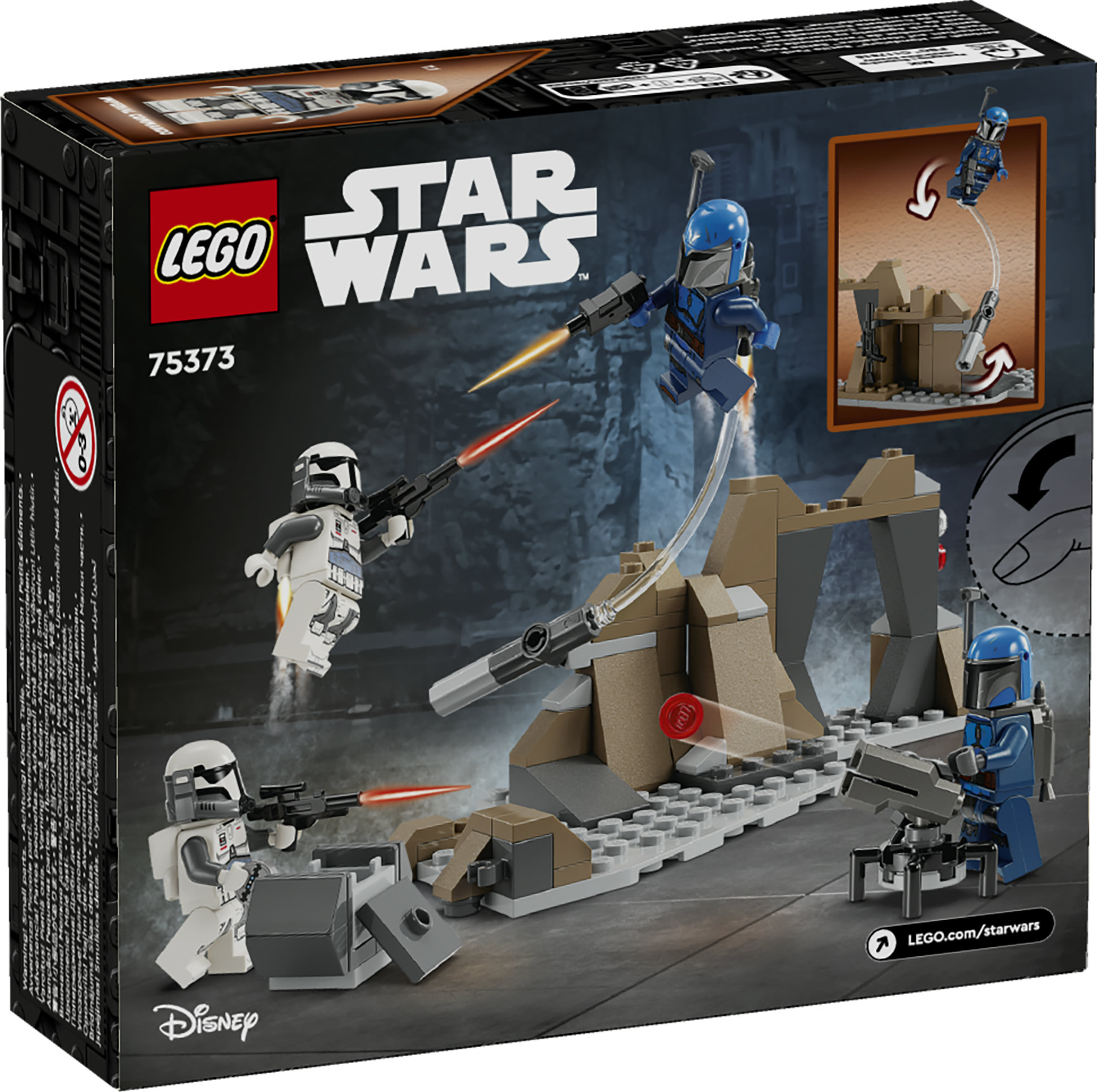 LEGO Star Wars 75373 Battle Pack Agguato su Mandalore, Gioco d'Avventura per Bambini 6+ con 4 Personaggi con Armi e Jetpack