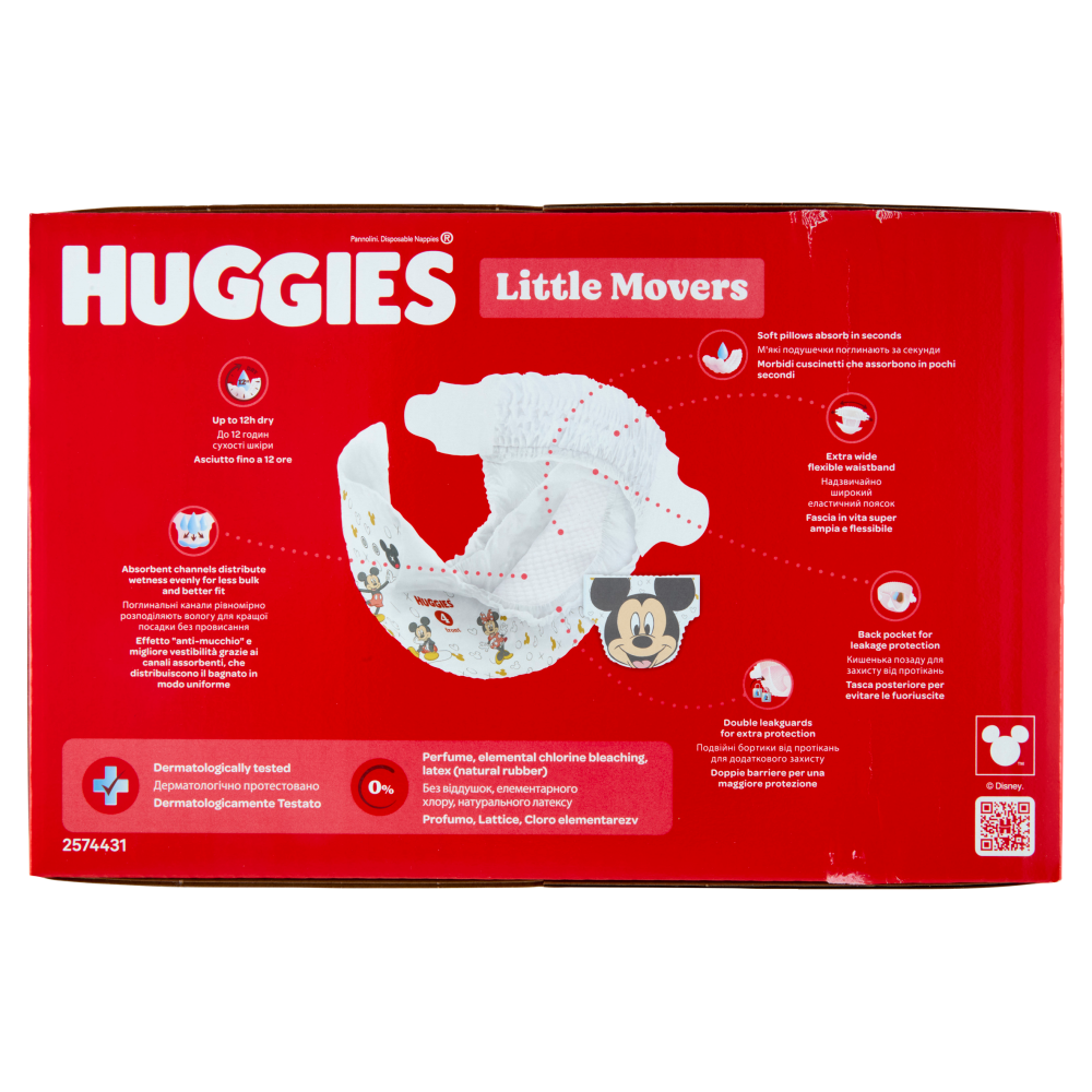 Huggies Little Movers Pannolini 4 7-18 Kg 150 pz