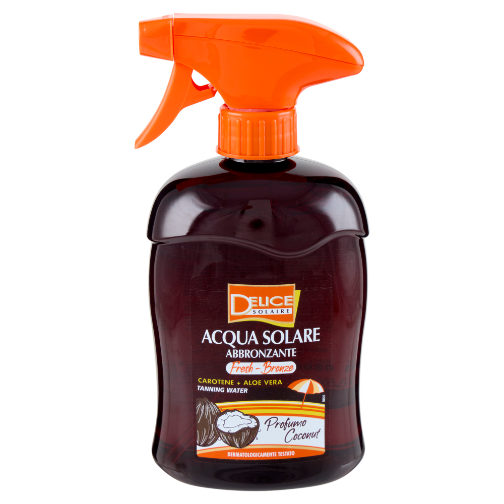 Delice Solaire Acqua Solare Abbronzante Carotene + Aloe Vera Profumo Coconut 500 ml