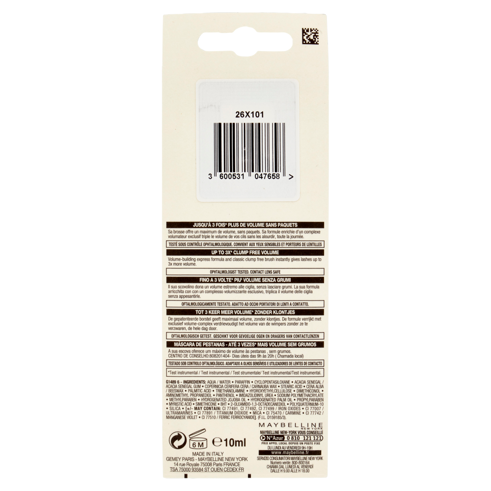 Maybelline New York Classic Volum' Express Mascara volume naturale 10 ml