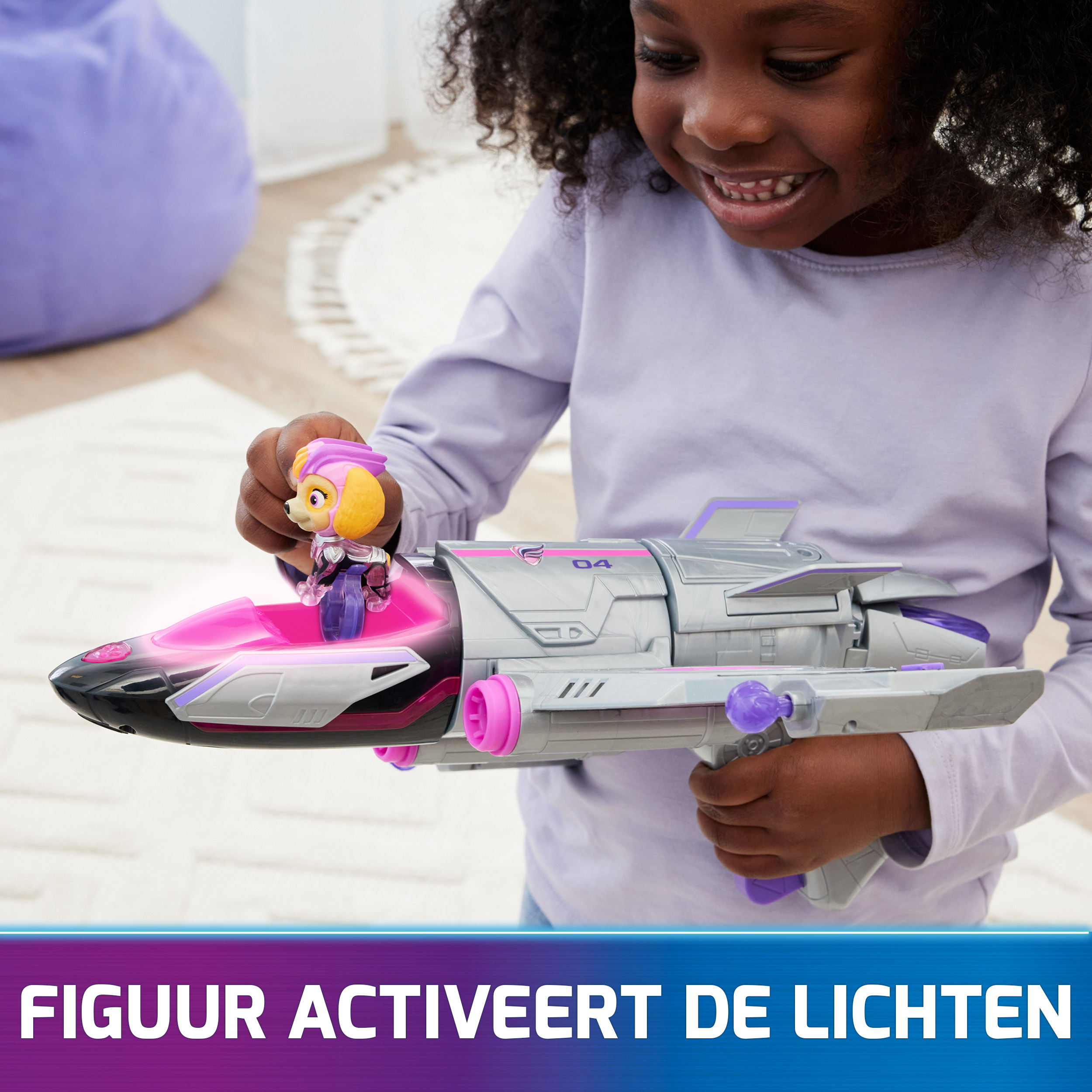 PAW Patrol , Mighty Jet di Skye, con Luci e Suoni, Ali che Ruotano a 360&deg;, da : Il Super Film, Giochi per Bambini e Bambine, 3+ anni