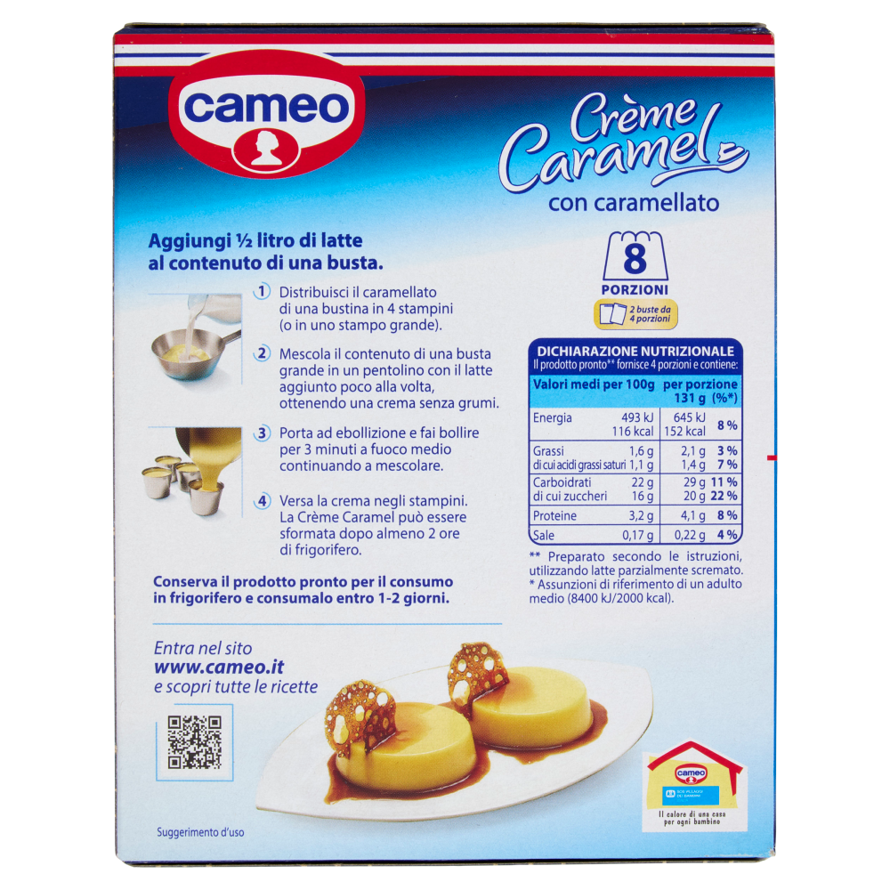cameo Preparato per Crème Caramel con caramellato 200 g