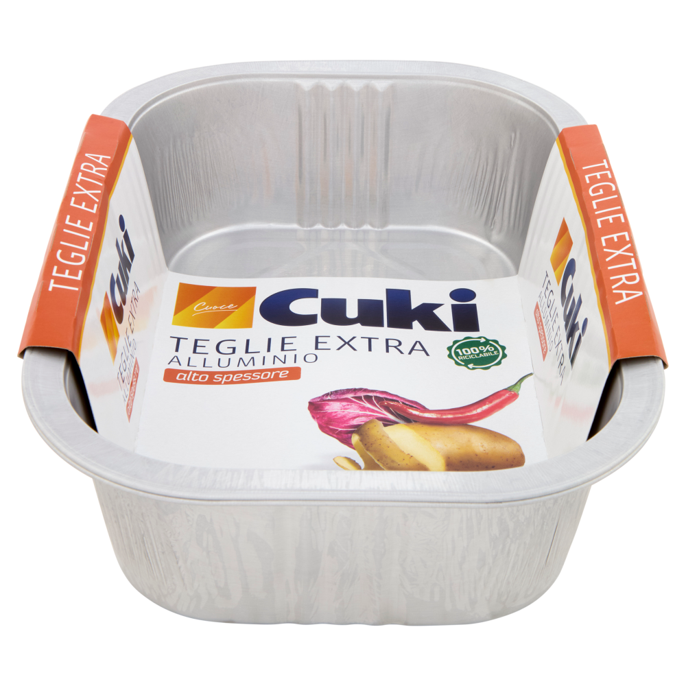 Cuki Cuoce Teglie Extra Alluminio alto spessore 4/6 Porzioni 2 pz