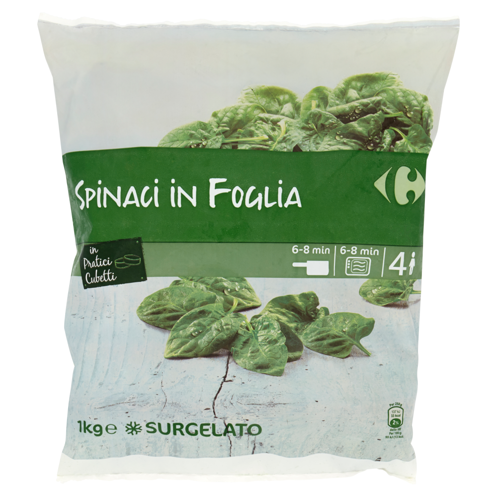 Carrefour Spinaci in Foglia Surgelato 1 kg