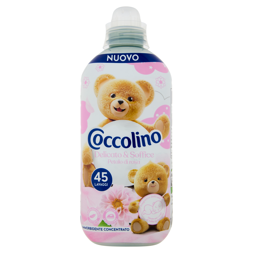 Coccolino Ammorbidente Concentrato Delicato & Soffice Petalo di rosa 45 Lavaggi 952 ml