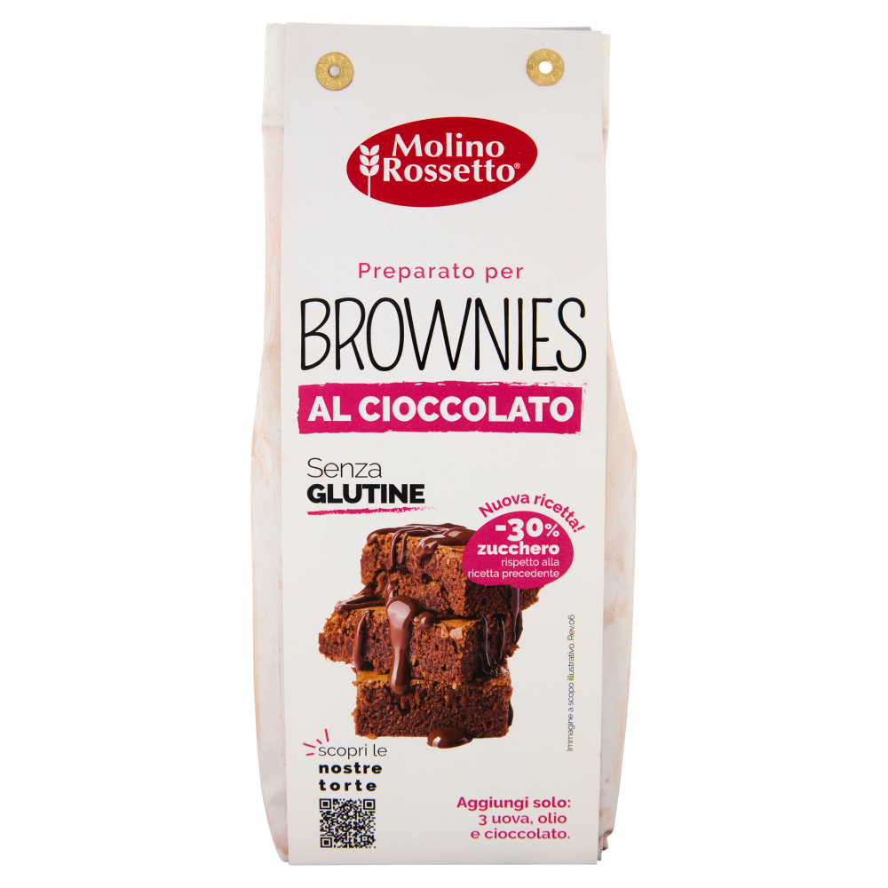 Molino Rossetto Preparato per Brownies al Cioccolato Senza Glutine 300 g