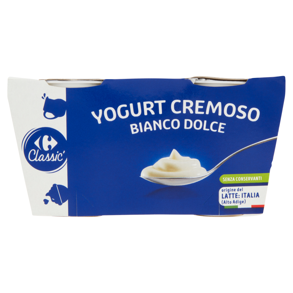 Carrefour Classic Yogurt Cremoso Bianco Dolce 2 x 125 g