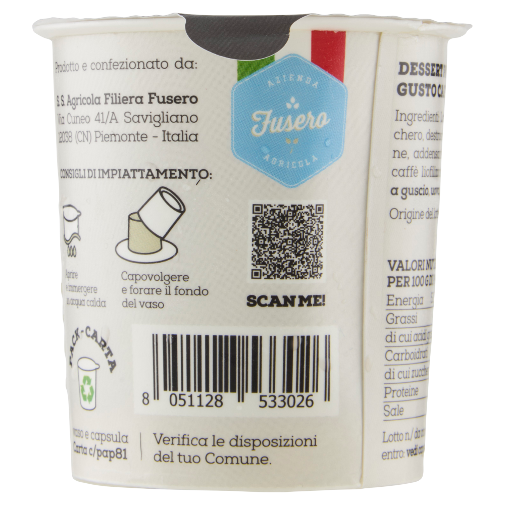 Azienda Agricola Fusero Panna Cotta Caff&egrave; 125 g
