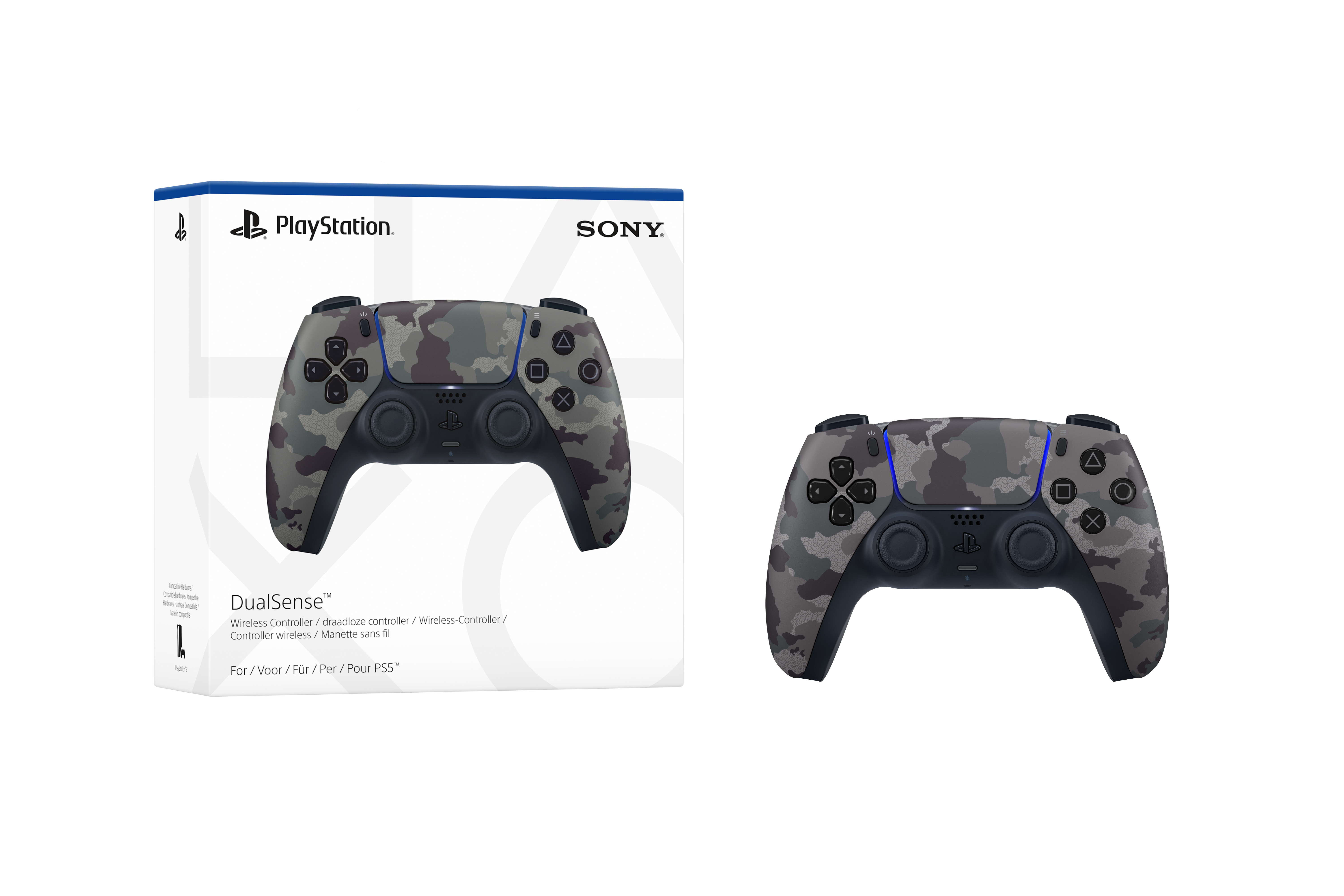 Sony DualSense V2 Mimetico, Grigio Bluetooth Gamepad Analogico/Digitale Android, MAC, PC, PlayStation 5, iOS