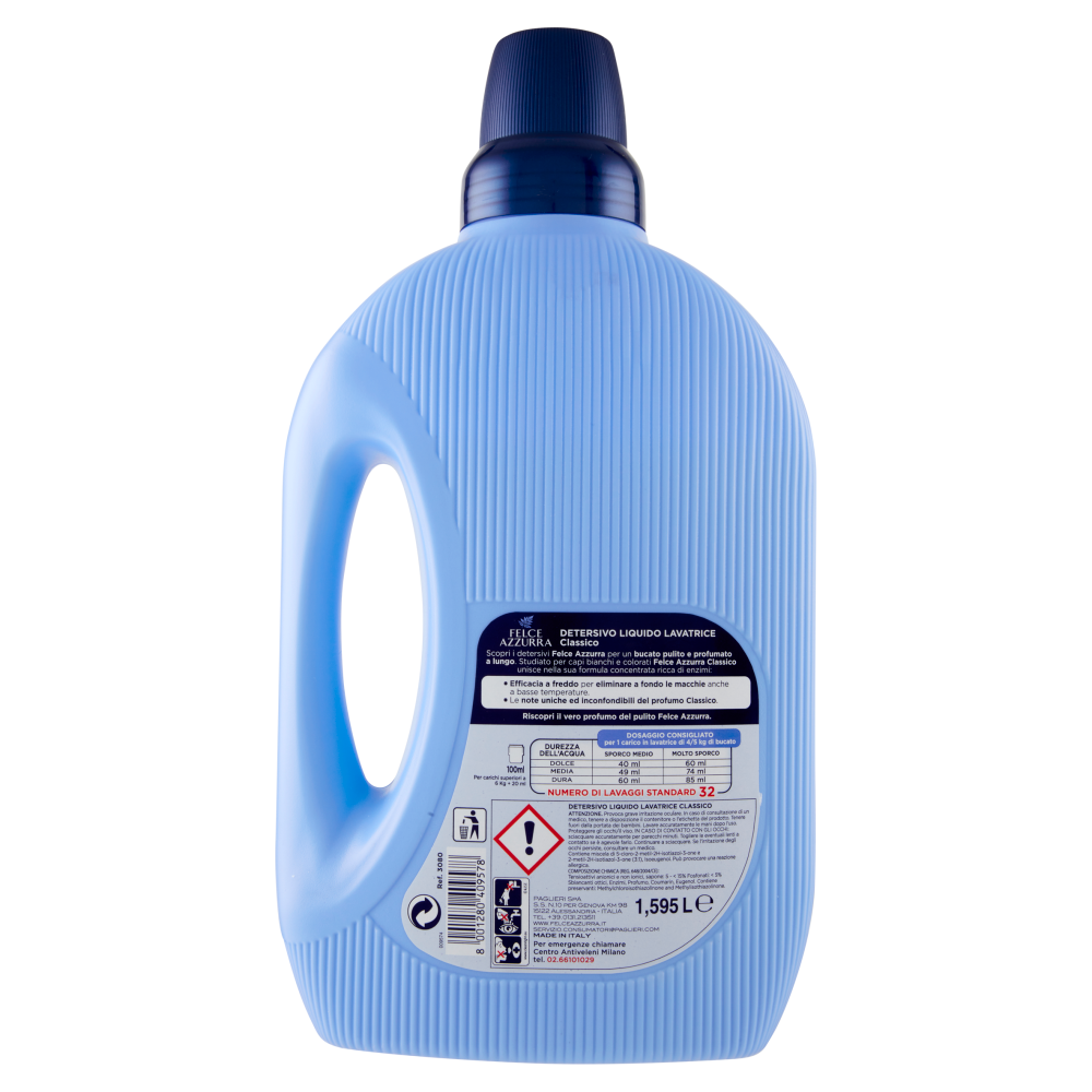 Felce Azzurra Classico Lavatrice per bianchi e colorati 1,595 L