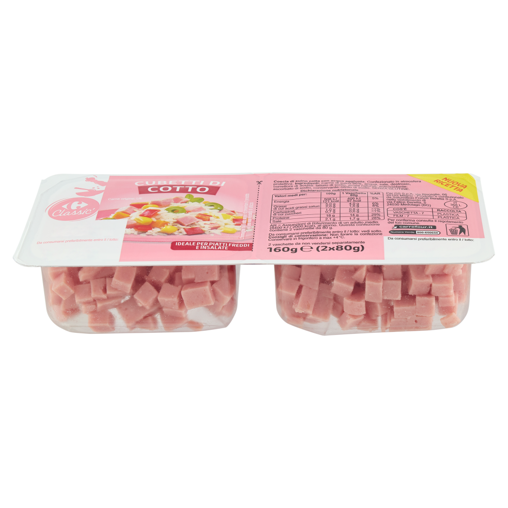 Carrefour Classic Cubetti di Cotto 2 x 80 g