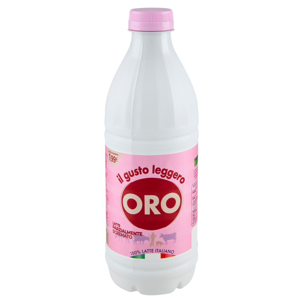 Oro il gusto leggero Latte Parzialmente Scremato 100% Latte Italiano 1000 ml