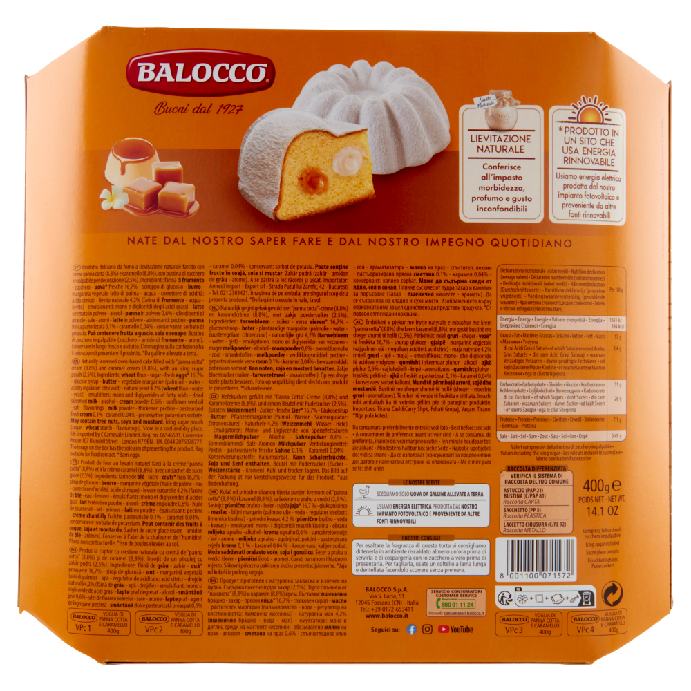 Balocco Torte in Festa Voglia di Panna Cotta e Caramello 400 g