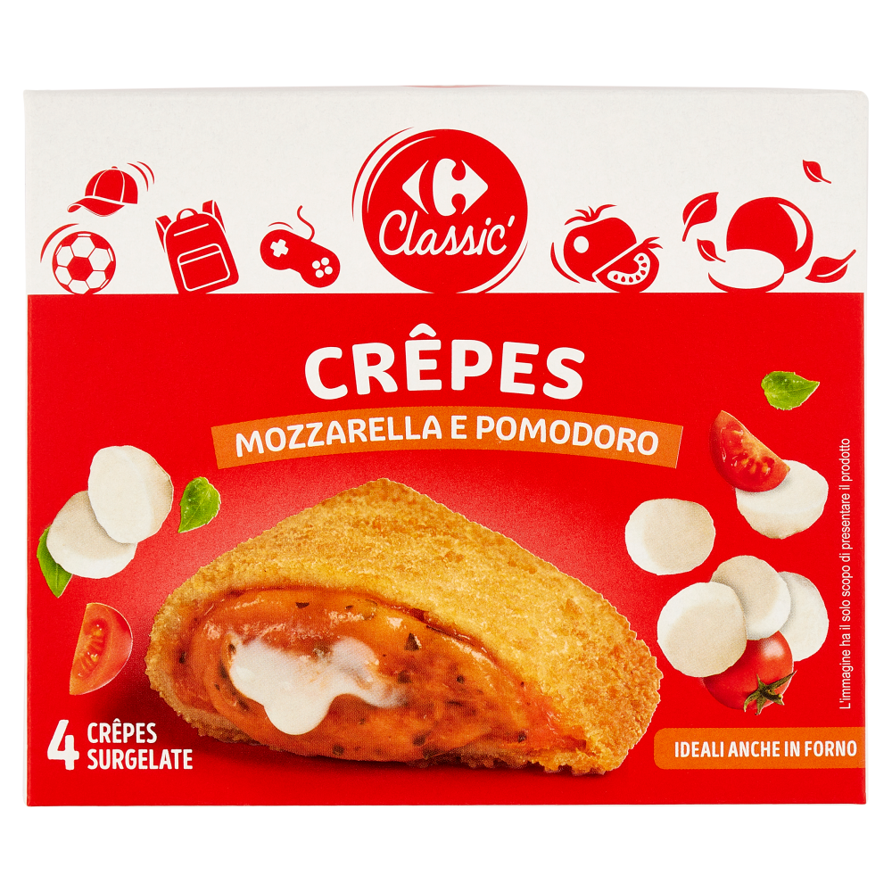 Carrefour Classic Crêpes Mozzarella e Pomodoro 4 x 62,5 g