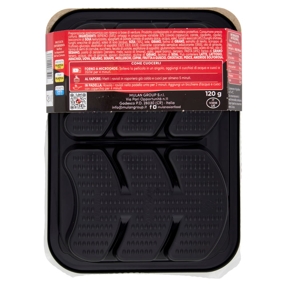 Mulan Ravioli di Verdure al vapore 120 g