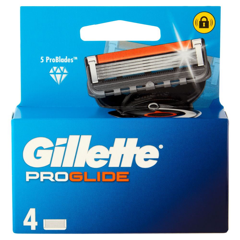 Gillette Proglide Lamette di ricambio per Rasoio da Uomo, 4 Ricariche