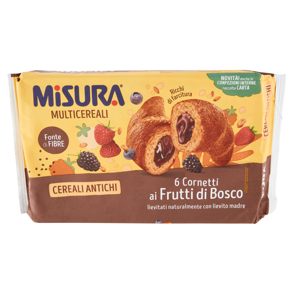 Misura Multicereali 6 Cornetti ai Frutti di Bosco 298 g