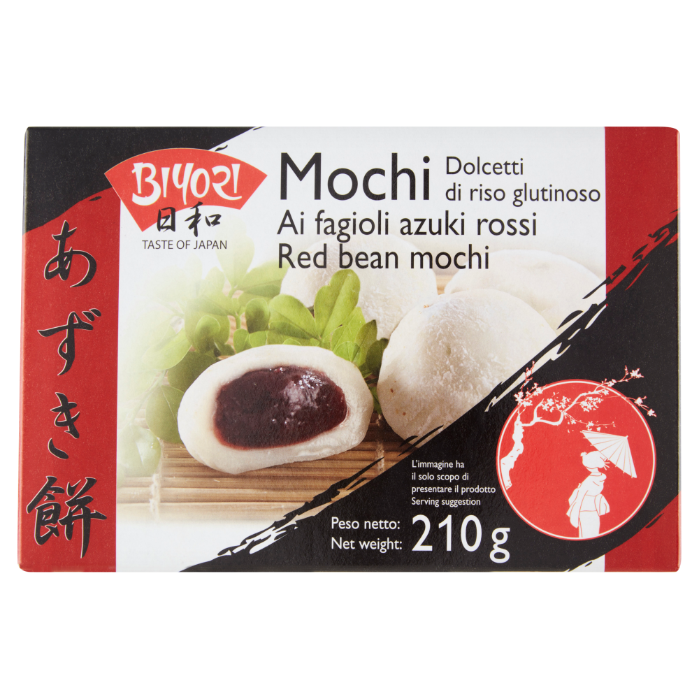 Biyori Mochi Dolcetti di riso glutinoso ai fagioli azuki rossi 6 x 35 g