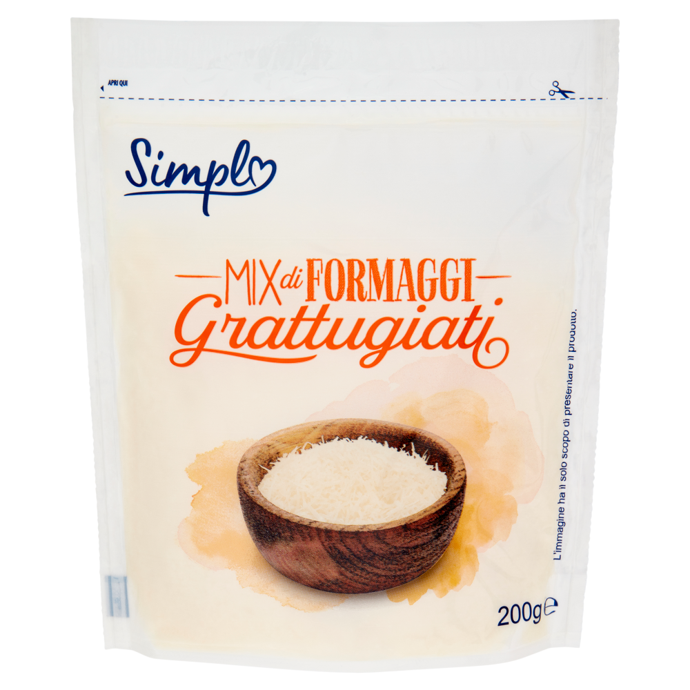 Simpl Mix di Formaggi Grattugiati 200 g