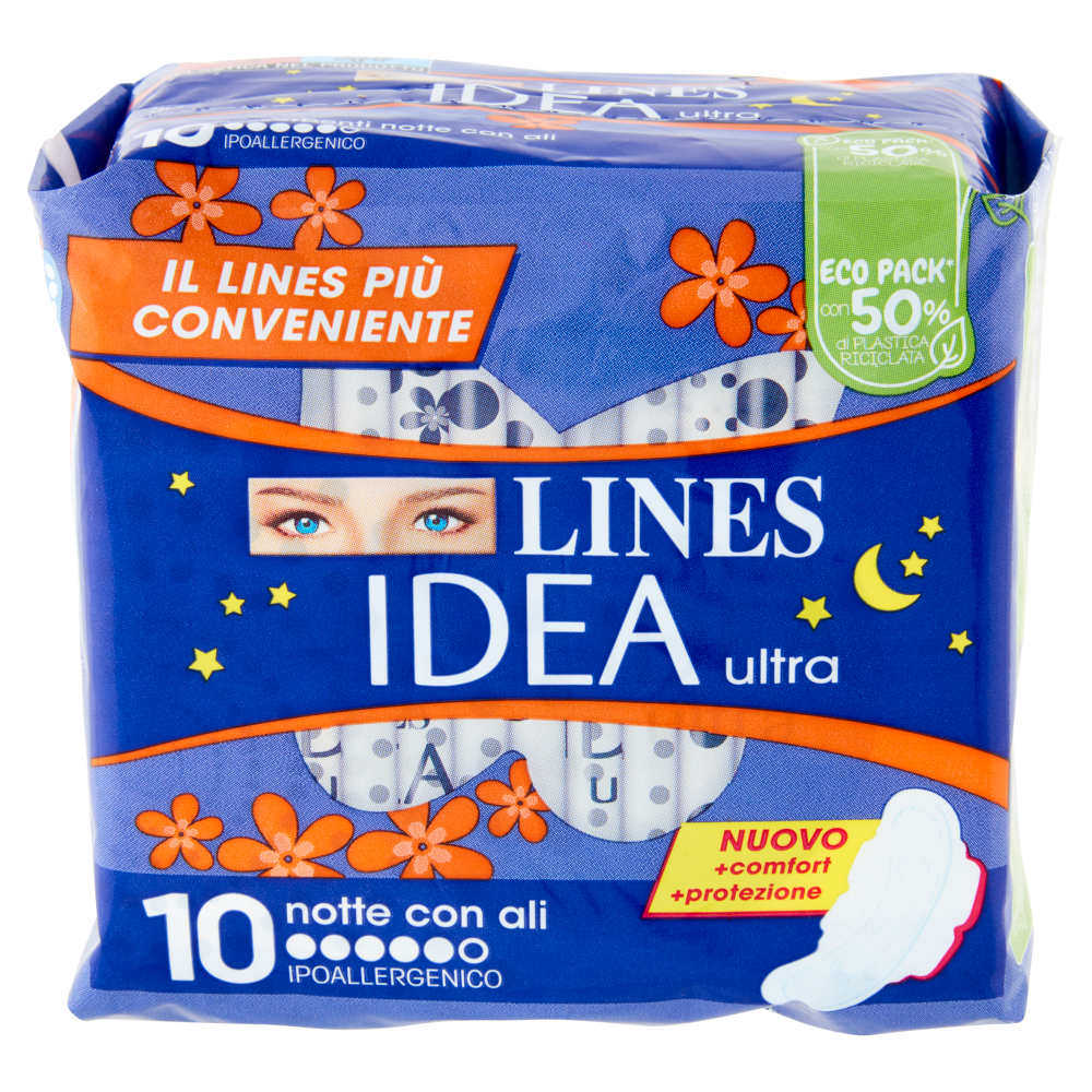 Lines Idea ultra notte con ali 10 pz